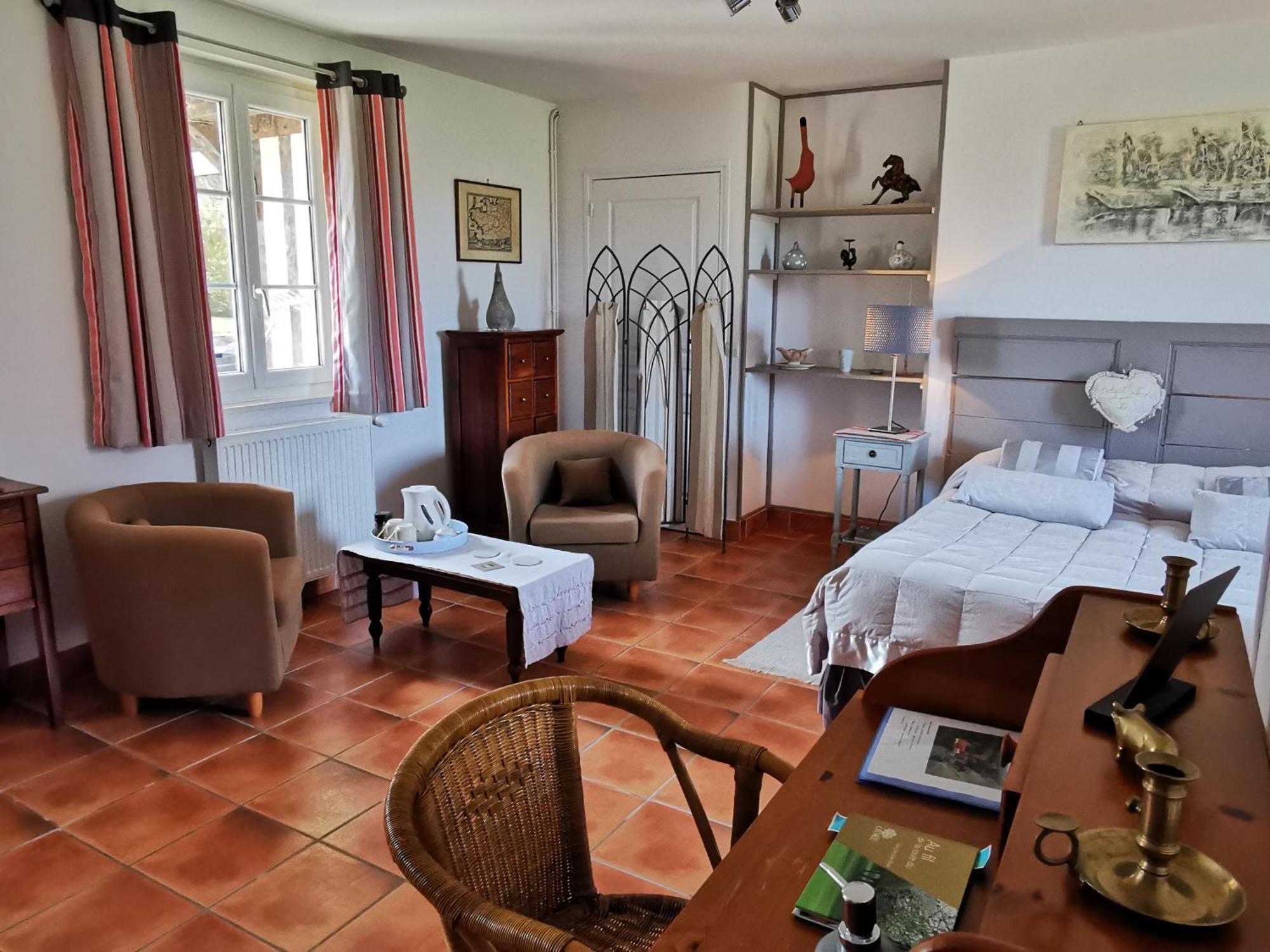 Les Marronniers Otel Cambremer Oda fotoğraf